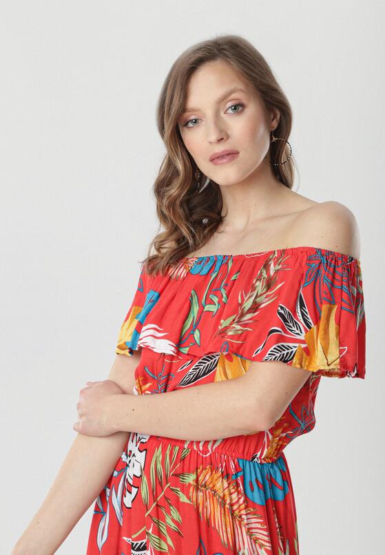 Czerwona Sukienka Calynilla 4