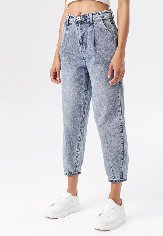 Niebieskie Jeansy Mom Fit Himethylia 1