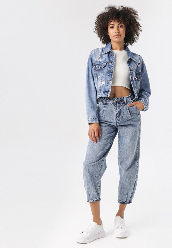 Niebieskie Jeansy Mom Fit Himethylia 2