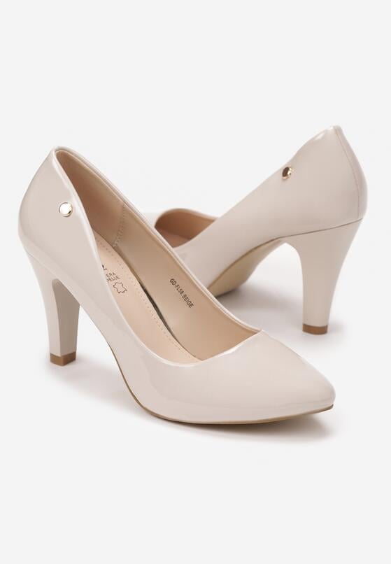 Beżowe Czółenka Thoniteia 4