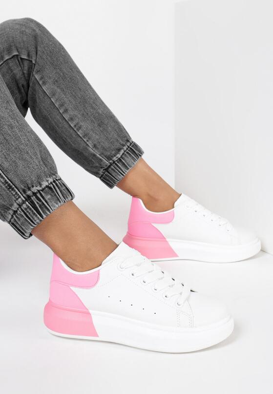 Biało-Różowe Sneakersy Idathise 1