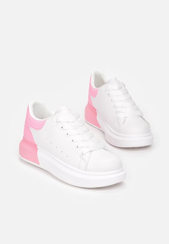Biało-Różowe Sneakersy Idathise 4