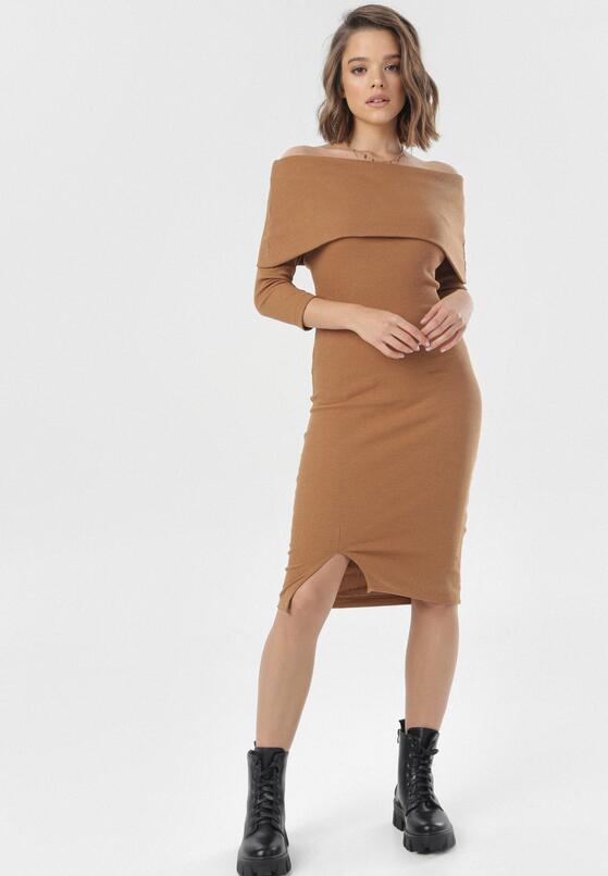 Brązowa Sukienka Morael 1