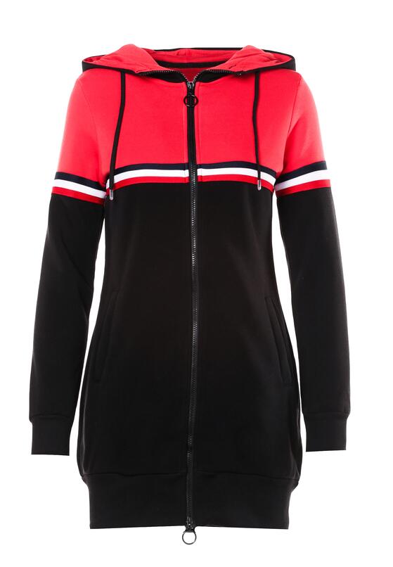 Czarno-Czerwona Bluza Urricea 5