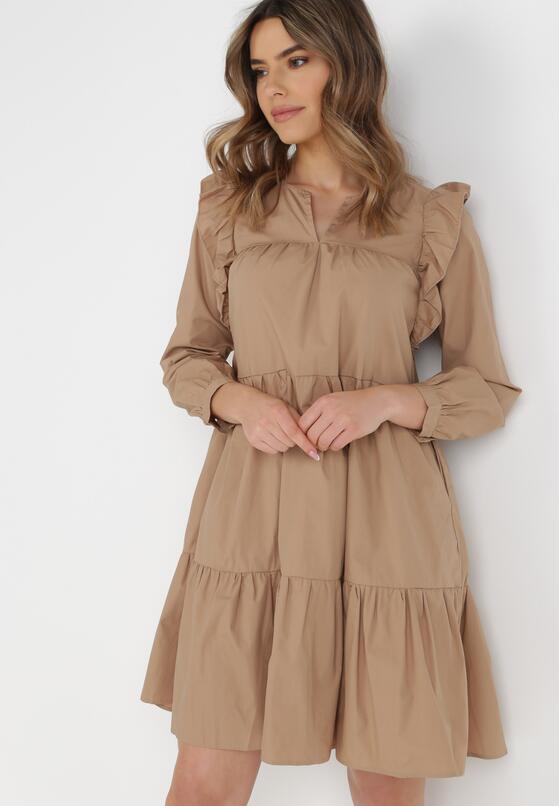 Beżowa Sukienka Sose 2