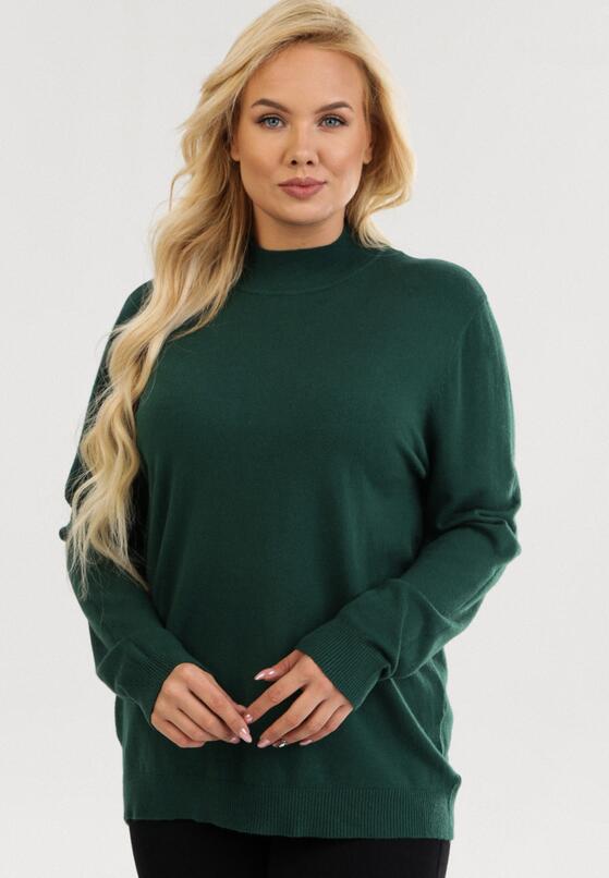 Pulover pe gât Verde închis 1