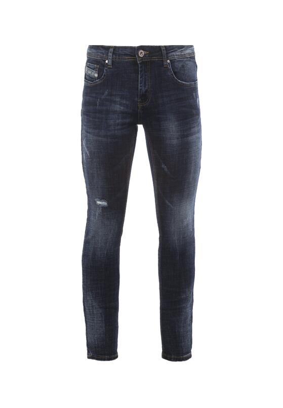 Granatowe Jeansy Slim Farrowdown 6