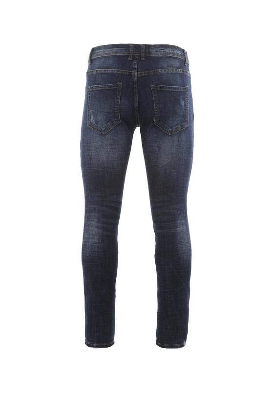 Granatowe Jeansy Slim Farrowdown 7