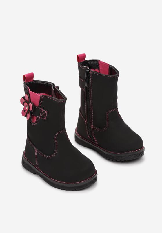 Czarno-Fuksjowe Botki Skyridge 2