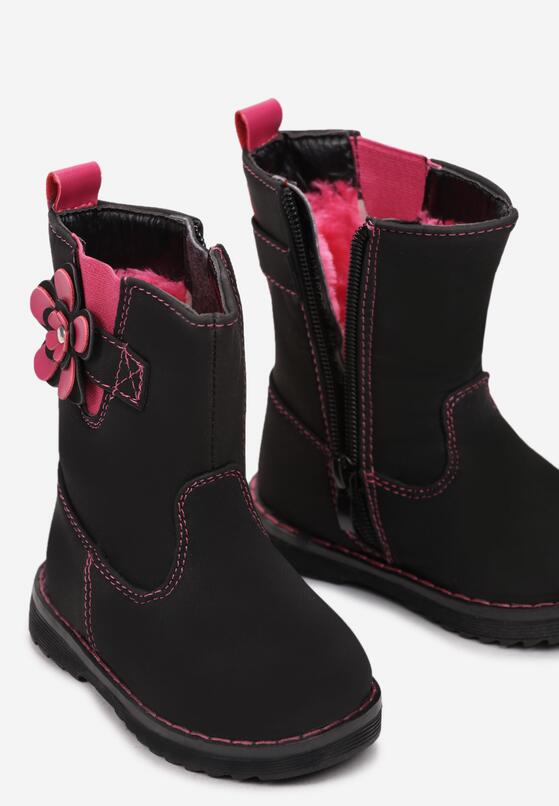 Czarno-Fuksjowe Botki Skyridge 3