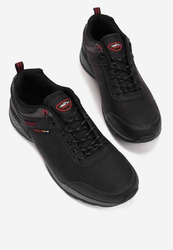 Czarno-Czerwone Buty Sportowe Nalise 4