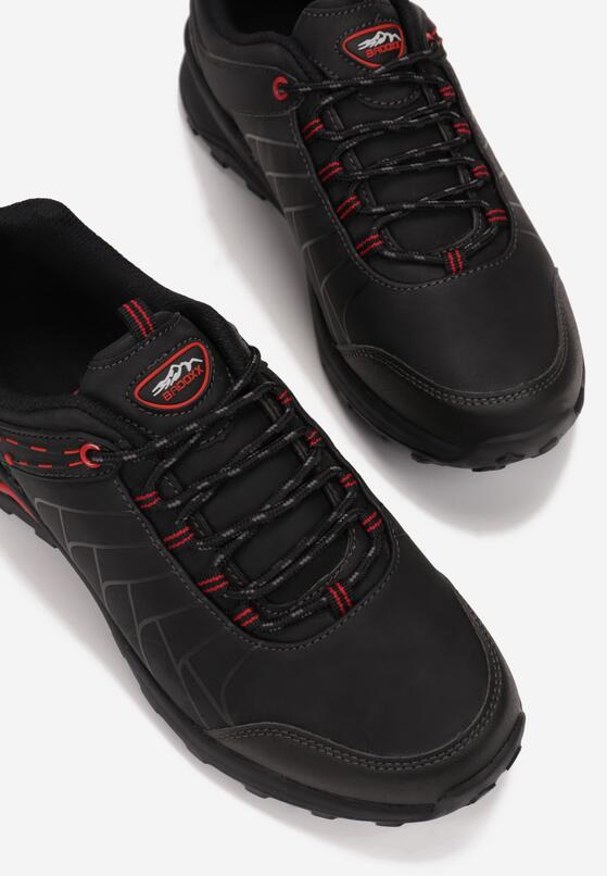 Czarno-Czerwone Buty Sportowe Physanos 4