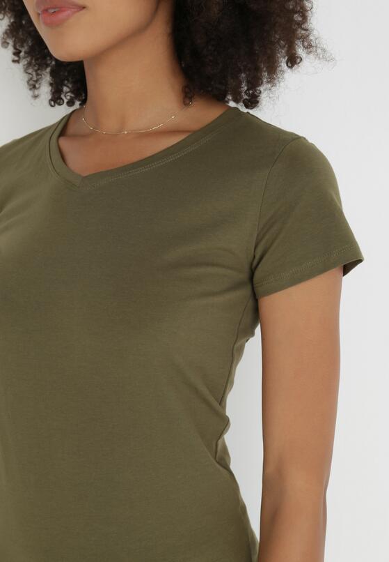 Ciemnozielony T-shirt Delolle 5