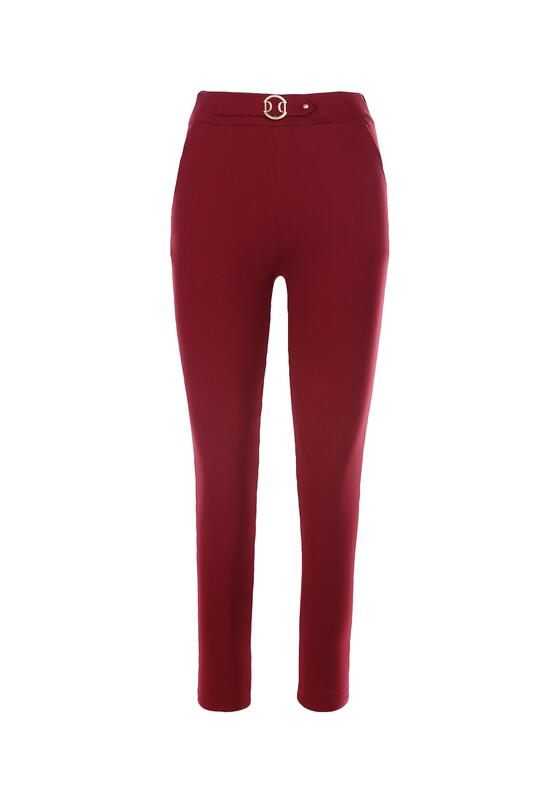 Bordowe Spodnie Skinny Aeliyah 6