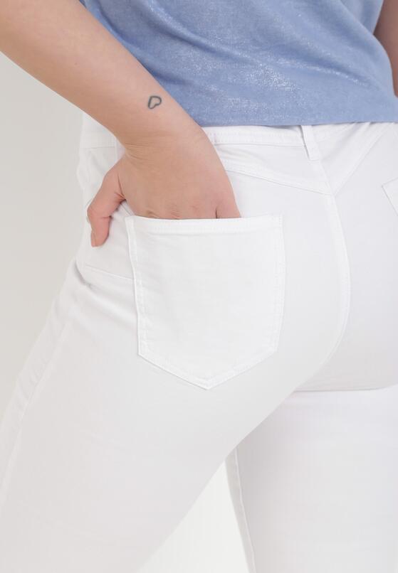Białe Spodnie Skinny Genimere 5