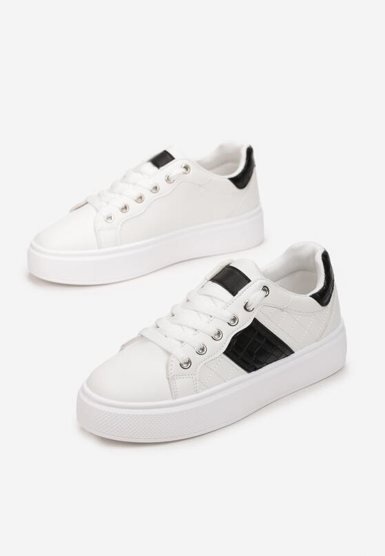 Biało-Czarne Sneakersy Gzrel 4