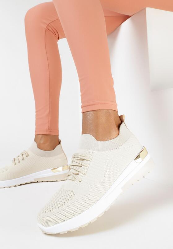 Beżowe Buty Sportowe Kaigune 1