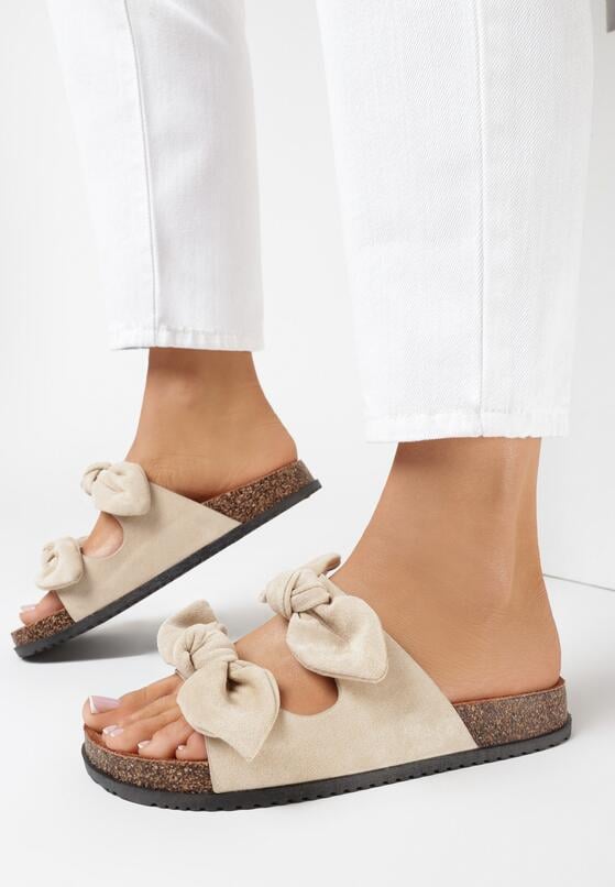 Beżowe Klapki Neamesise 1