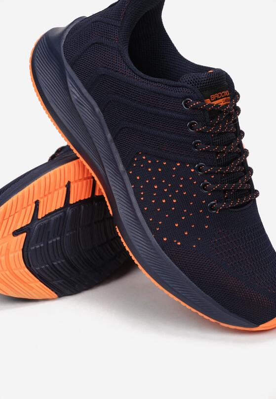 Pantofi sport Bleumarin cu portocaliu 3
