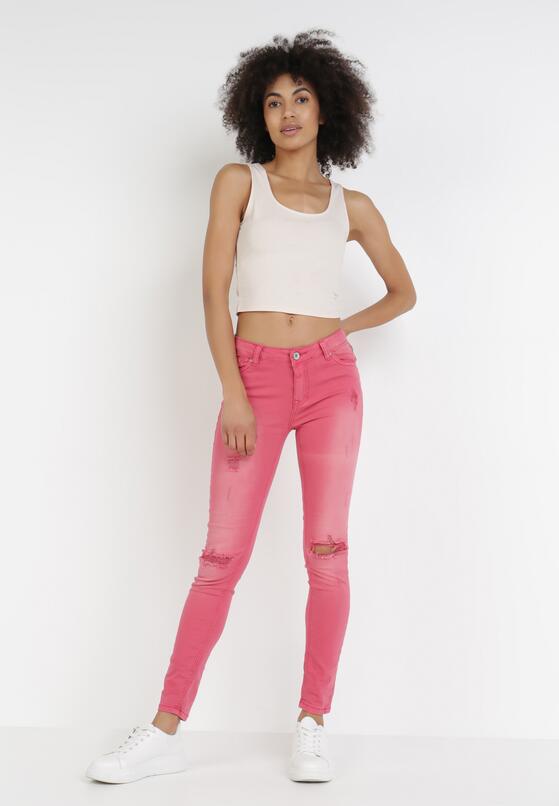 Fuksjowe Jeansy Skinny Metioliphis 2
