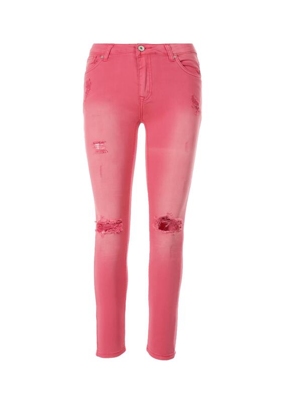 Fuksjowe Jeansy Skinny Metioliphis 6