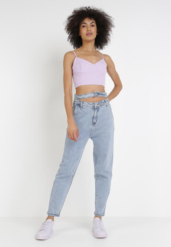 Jasnoniebieskie Jeansy Mom Fit Prosophai 2