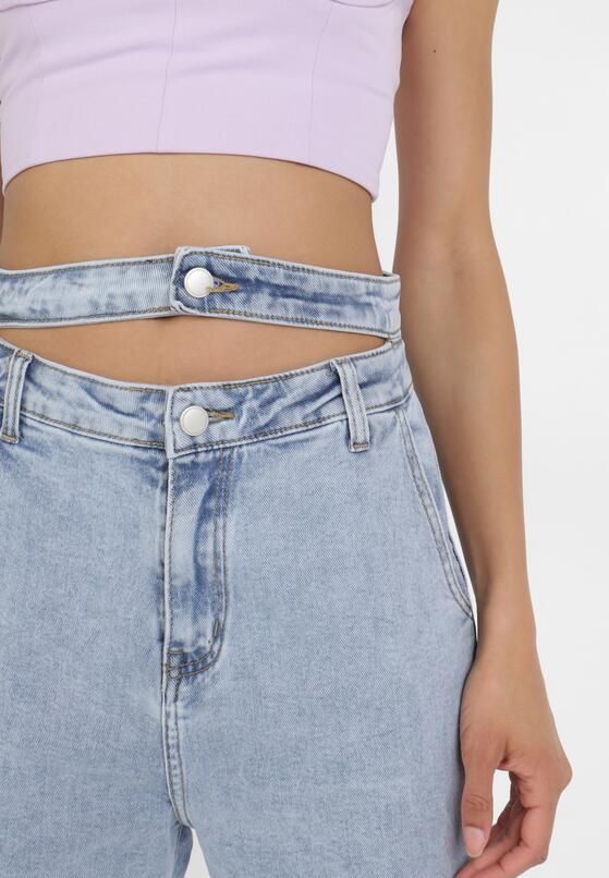 Jasnoniebieskie Jeansy Mom Fit Prosophai 5
