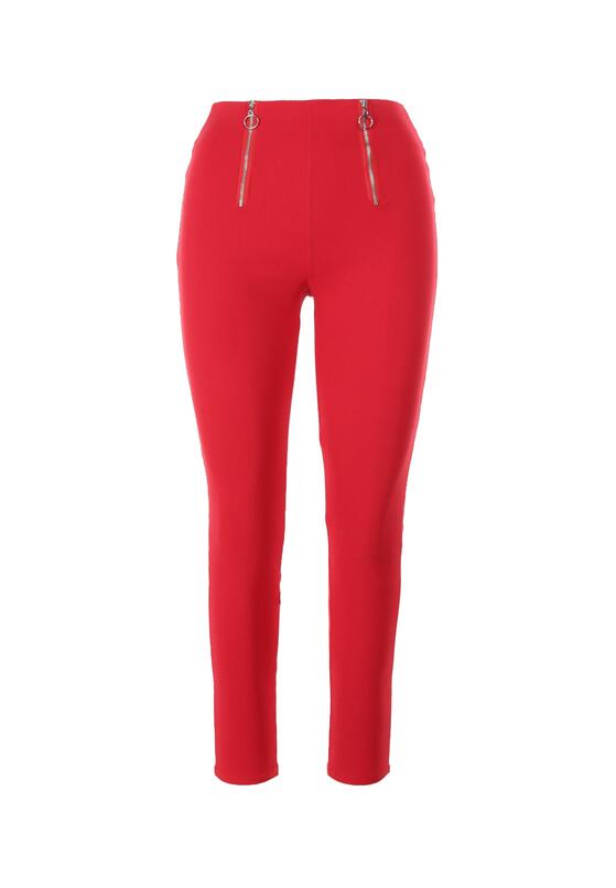 Czerwone Spodnie Skinny Kelnessa 6