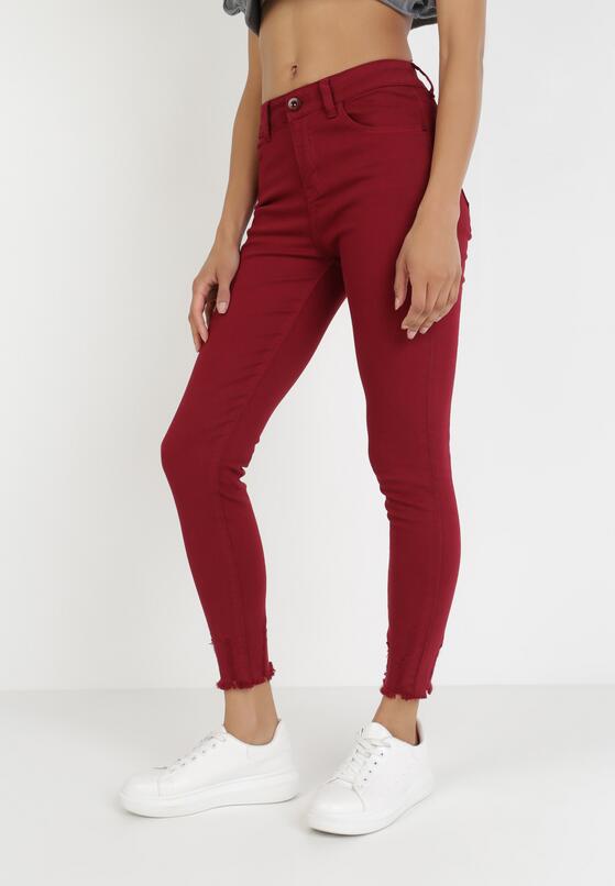 Bordowe Spodnie Skinny Dalinia 1