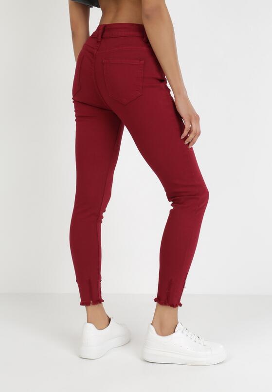 Bordowe Spodnie Skinny Dalinia 3