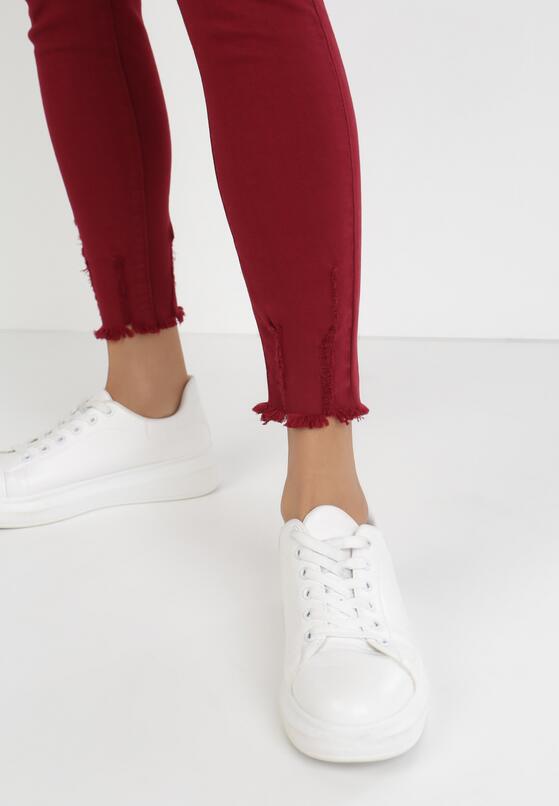 Bordowe Spodnie Skinny Dalinia 5