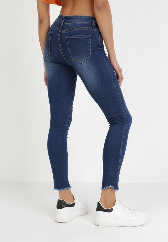 Granatowe Jeansy Skinny Hyrinda 3