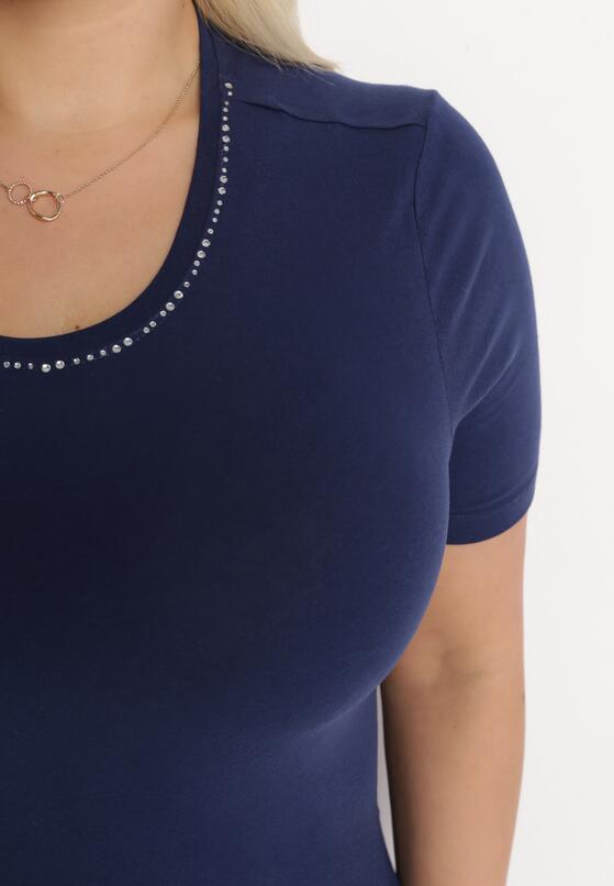 Granatowy T-shirt Amathephine 5