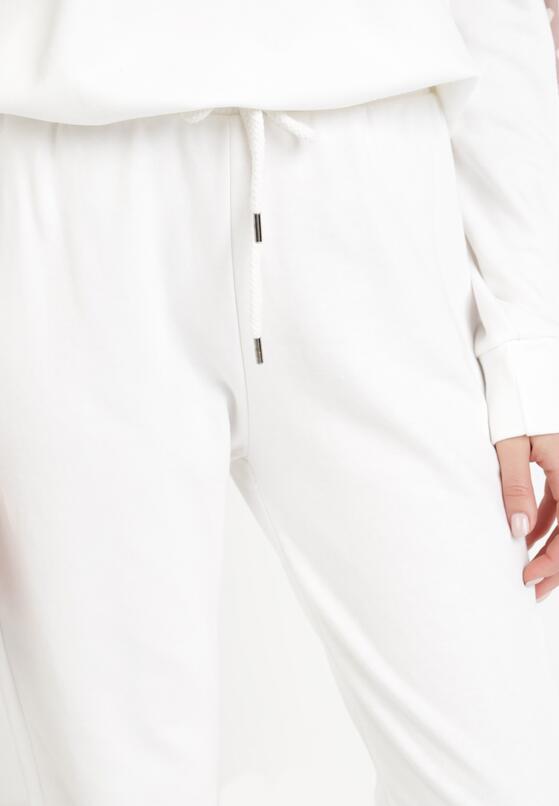 Białe Spodnie Dresowe Antheis