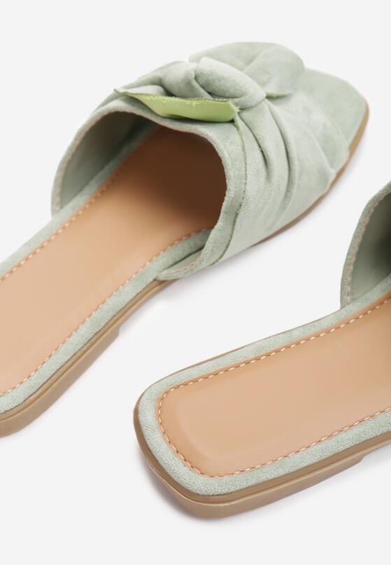 Jasnozielone Klapki Thalyxo 6