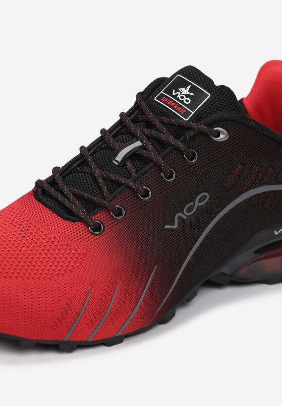 Czerwono-Czarne Buty Sportowe Auruen 4