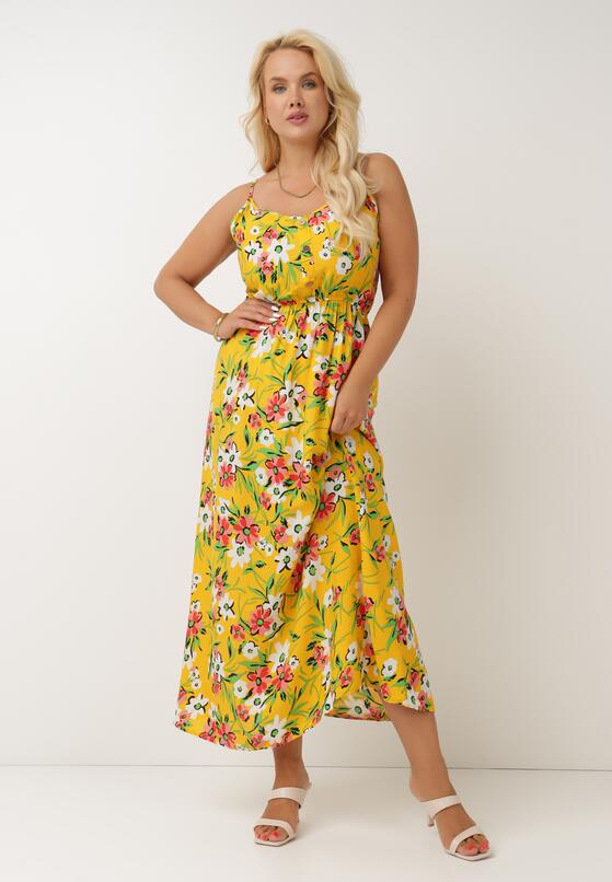 Żółta Sukienka Adorene 1