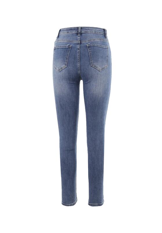 Niebieskie Jeansy Skinny Meninassa 6