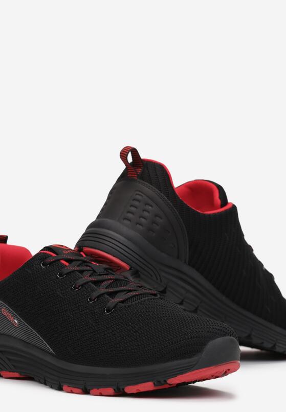 Czarno-Czerwone Buty Sportowe Rehael 3
