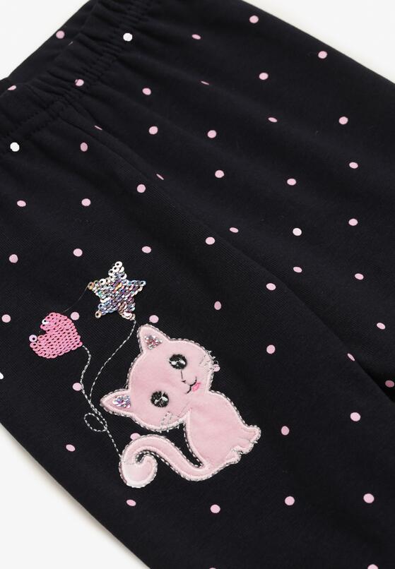 Granatowe Legginsy Apianne 3