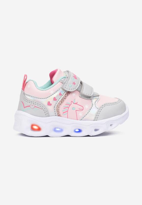 Różowo-Niebieskie Buty Sportowe  LED Myrine 1