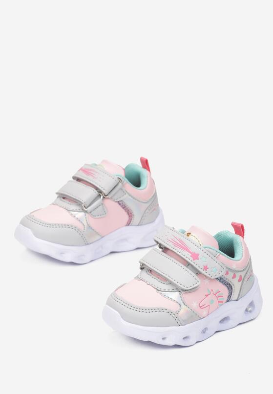 Różowo-Niebieskie Buty Sportowe  LED Myrine 2