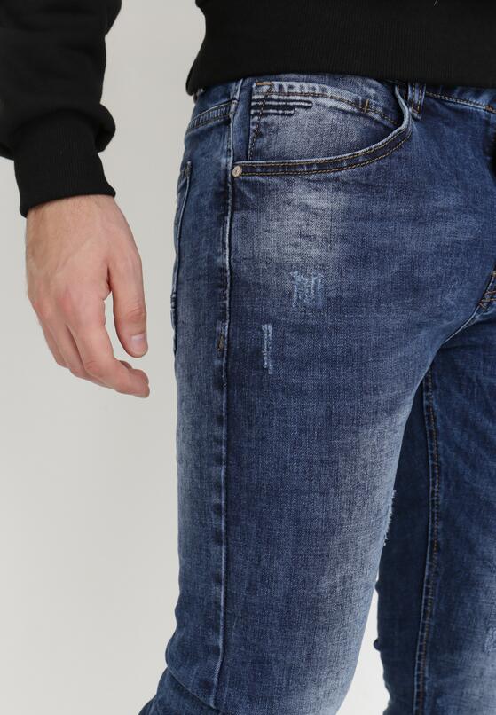 Granatowe Jeansy Slim Kalamna 5