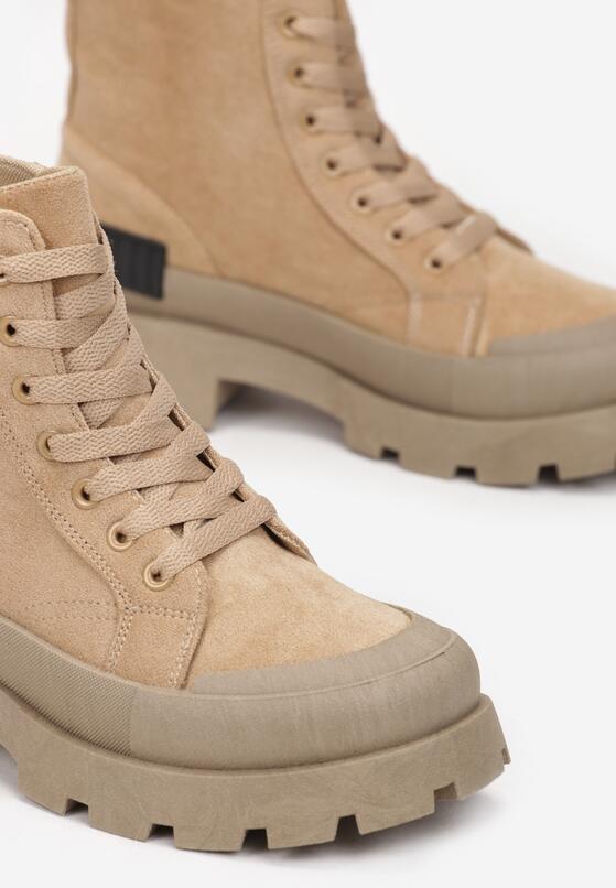 Ciemnobeżowe Botki Monope 6