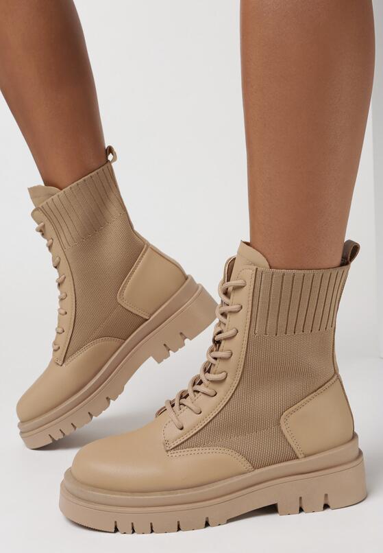 Ciemnobeżowe Botki Nyrie 1