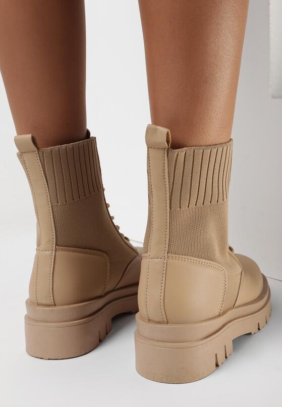 Ciemnobeżowe Botki Nyrie 2