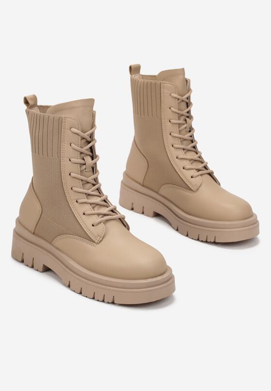 Ciemnobeżowe Botki Nyrie 4