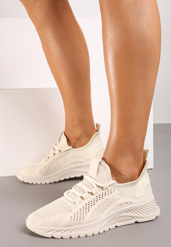 Beżowe Buty Sportowe Elona 2
