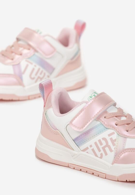 Biało-Różowe Buty Sportowe Asoeia 3