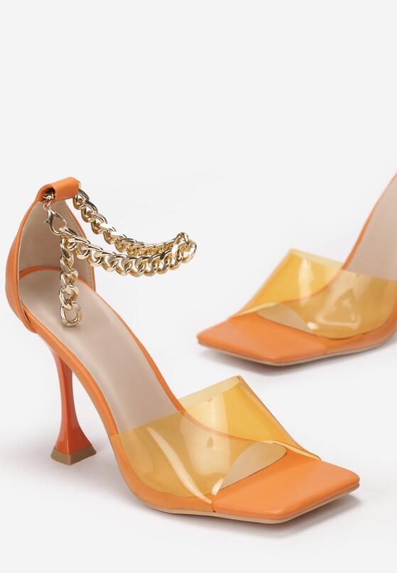 Pomarańczowe Sandały Chionyle